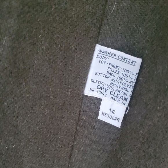 Men's Olive Green Trench Coat With Zippered - Picture 5 of 8